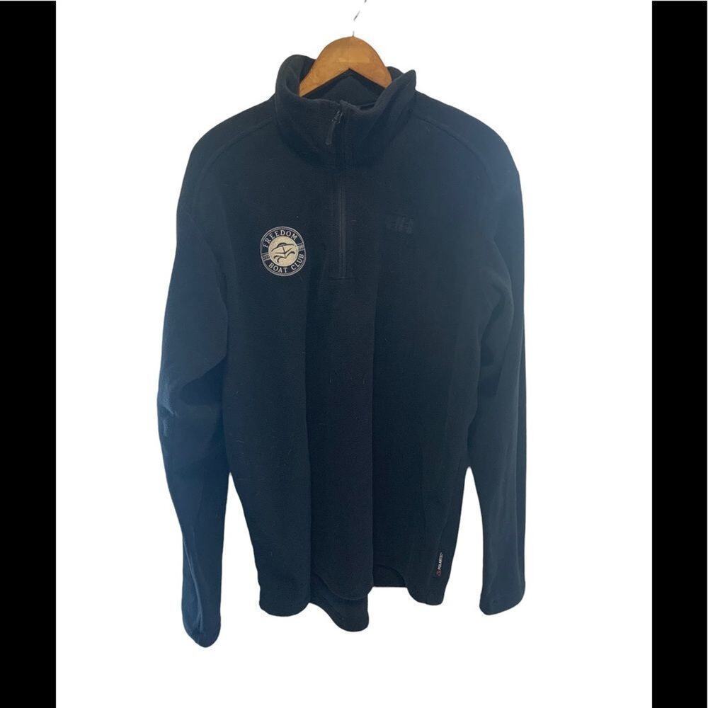 Helly Hansen 1/4 zip navy blue boat club performance fleece in Sz XL preppy
